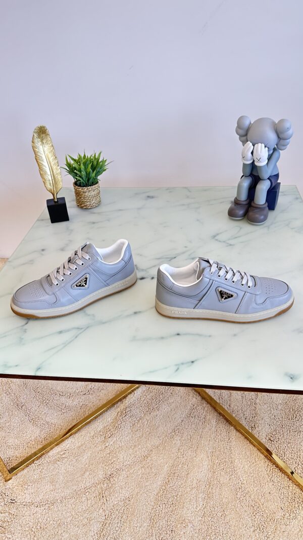 PRADA DOWNTOWN LEATHER SNEAKER GRIJS - Afbeelding 5